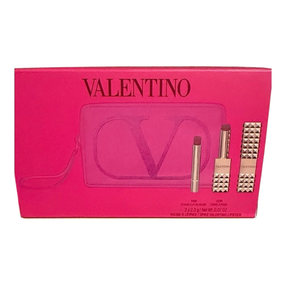 Valentino Spike Pink Bag Lipstick Duo